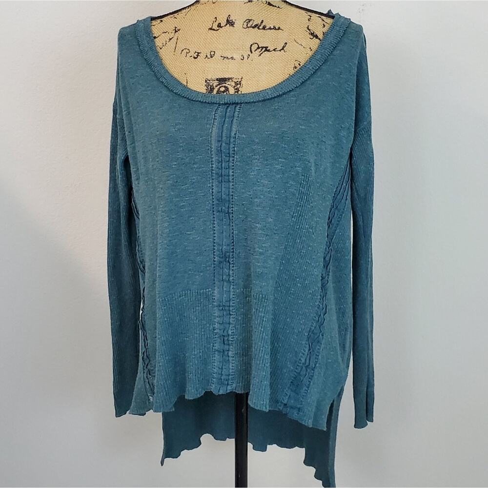 Free People linen blend tunic sweater sz S